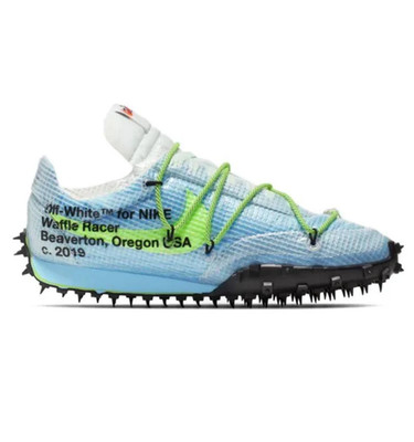 N I K E  O F F-White x Waffle Racer Vivid Sky 13.5 Wmns 12 US Mens Light Blue