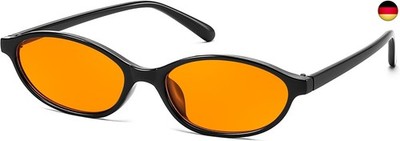 Vintage Oval Katzenaugen Sonnenbrille Damen Klein Schmal Cateye Brille Retro mit