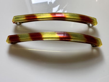 2 Goody Stay Tight Vtg Clasp Clip Hair Barrettes 3  USA Mock Tortoise Shell L168