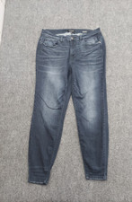 Judy Blue Jeans Womens 16 W Blue Skinny Fit Dark Wash Stretch Whiskered