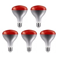 Asalite Infrarot-WäRmelampe R125 E27 150W Rotes Glas 125Mm 2800K 5 StüCk
