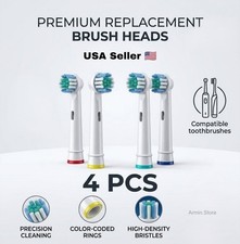 4PCS Electric Toothbrush Replacement Brush Heads Refill Head For OralB Whitening