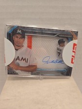 2015 Topps Strata Clearly Authentic Relics Gold Giancarlo Stanton  20/25  Auto 