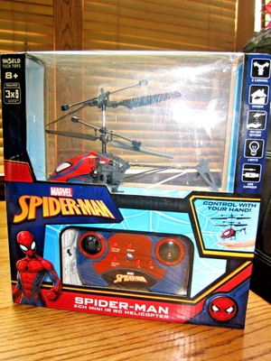 SPIDERMAN 2CH MINI IR RC HELICOPTER-INDOOR MOTION SENSOR-LIGHTS-USB CHARGER-NEW! - Image 1 of 4