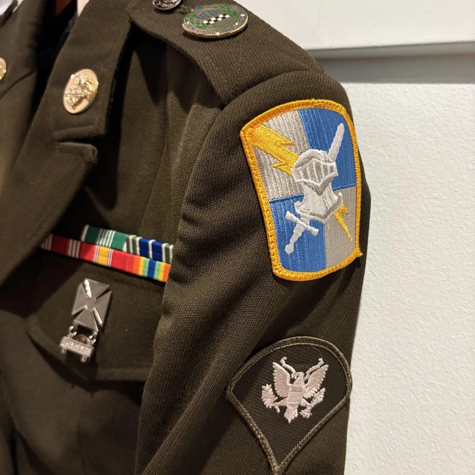 Chaqueta Flying Cross para mujer 10 Petite Heritage verde AGU EE. UU. Hecha en el Ejército Vestido en EE. UU. Foto 2 de 4