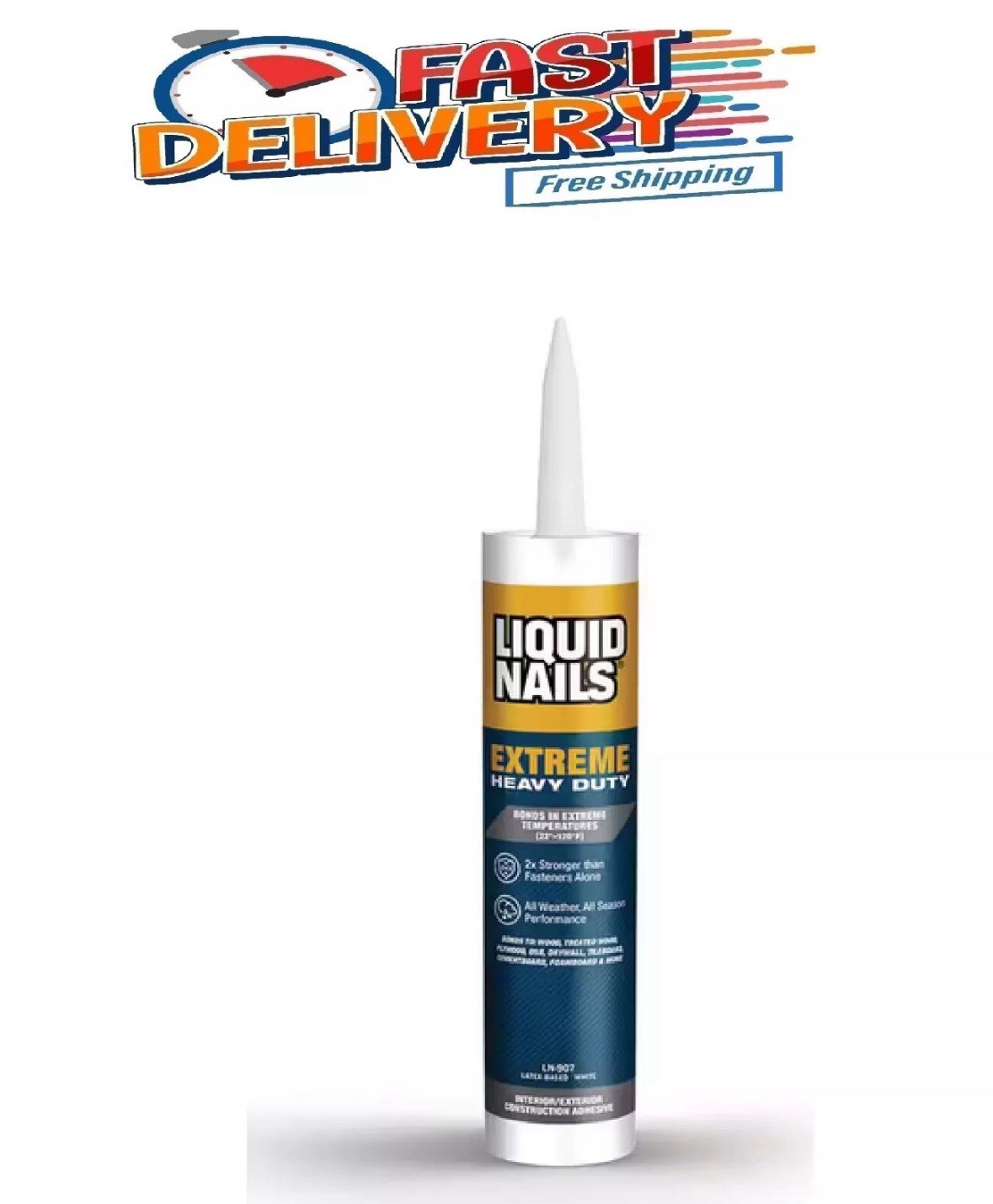Liquid Nails Extreme Heavy Duty 10 oz. White Interior and Exterior Construction. Available Now for $3.99
