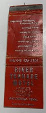 Matchbook Cover River Terrace, Motel Gatlinburg, Tennessee WORN