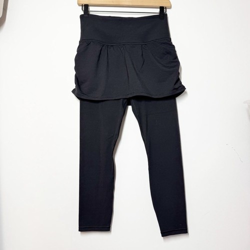 Athleta NEW Black Elation 2 in 1 skirted Leggings in powervita size S