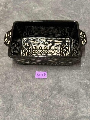 Temptations by Tara - Carved Old World Black Ovenware - 1.5 Qt. Loaf Pan/Platter