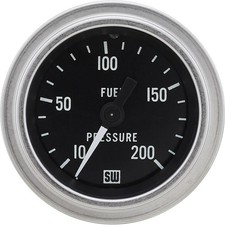 Stewart Warner 82325 Deluxe 2-116 Mech Fuel Pressure Gauge 10-200 Psi Stewart Warner 82325 Deluxe 2-116 Mech Fuel Pressure Gauge 10-200 Psi