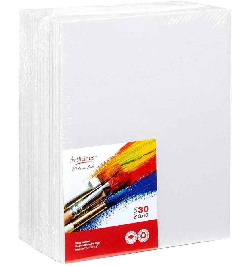 Artlicious Canvases for Painting - Pack of 30, 8 x 10 Inch Blank White Canvas - Image 2 of 4