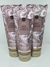 Bath Body Works Cozy Vanilla Bourbon Body Cream x 3