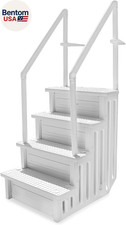 Premium Pool Ladder (4)-Step above Ground Swimming Step to Deck Step Ladder with