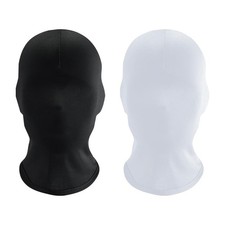 2 Pcs Full Face Mask Cover Faceless Skin Masks Halloween Cosplay Spandex Hood...