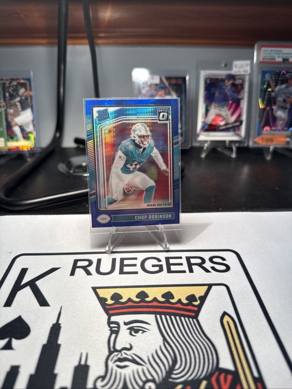 2024 Panini Donruss Optic - Rated Rookie Chop Robinson #219 Blue Hyper Prizm (R