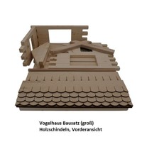 Vogelhaus Bausatz (Groß), Holzschindeln Einsatz FüTtern Futtersilo