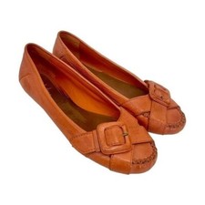 NEW Cole Haan Size 8 Leather Buckle Accent Slip On Ballet Flats Loafers