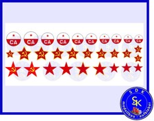 CA Rote Armee UdSSR Sowjet Aufkleber Decals Sterne Militär Ural LKW Panzer 1:16