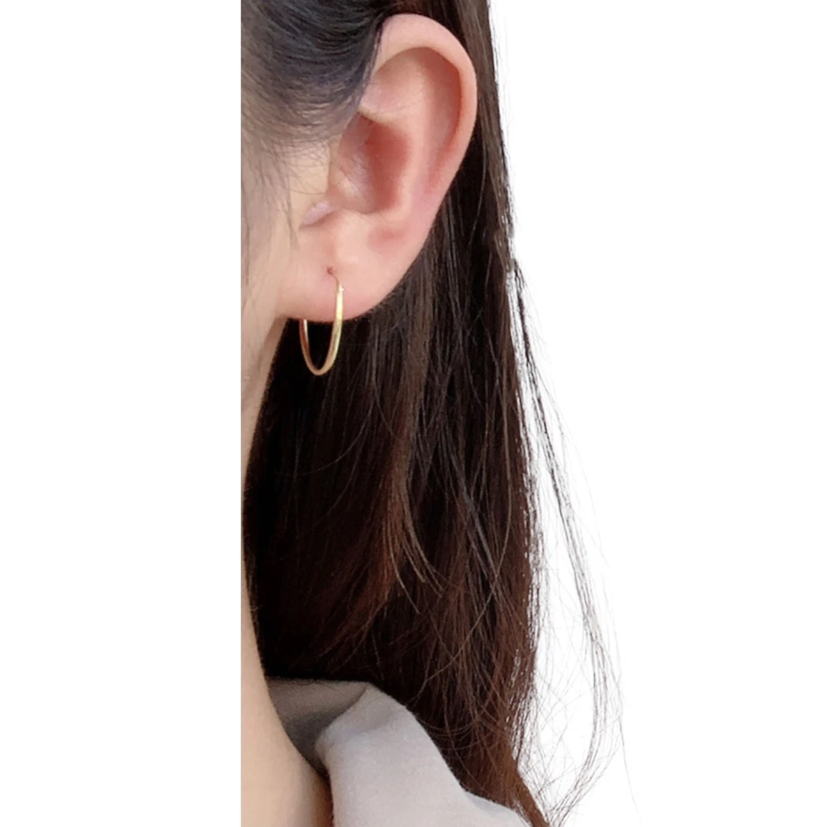 Stainless steel 2024 gold hoop earrings