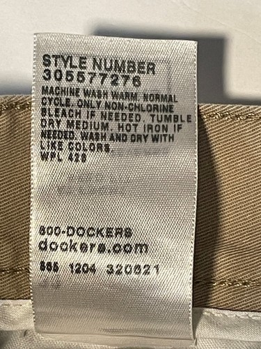 Pantalones Cortos Chinos Dockers Frente Plano Calce Relajado Para Hombre 32 X 9 Utilitario Beige Tostado Marrón - Imagen 7 de 9