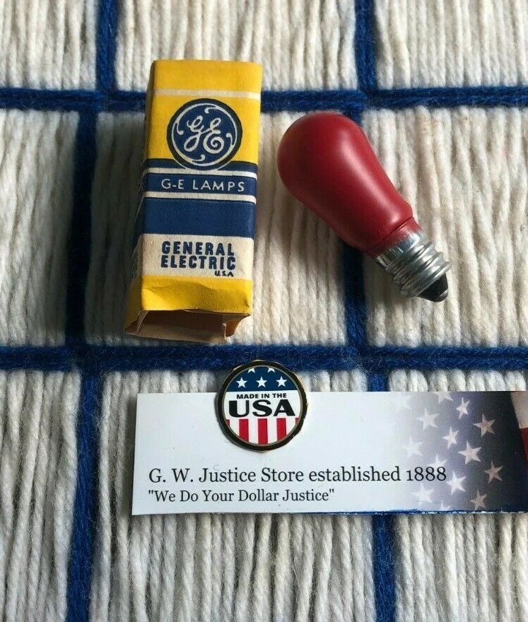 BOX of 6 vintage GE CERAMIC RED NIGHT LIGHT 6S6 indicator BULB C7 Christmas E12 - Image 2 of 4