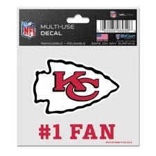 Kansas City Chiefs Wincraft NFL #1 Fan Logo Decal FREE SHIP!