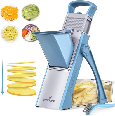 ONCE for ALL Upgrade Safe Mandoline Slicer Plus, Biger Size, Adjustable 