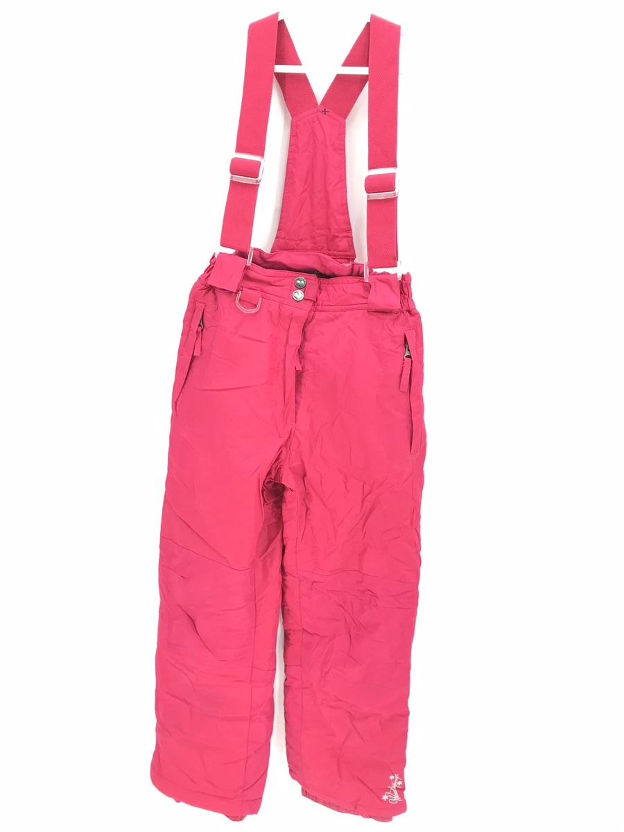 Weatherproof 32 Degrees Snow Pants W Suspenders Pink Youth Girls Medium 10 12