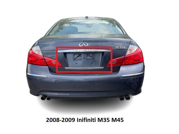 84810EJ82C 08 09 Infiniti M35 M45 Rear Trunk Lid Finish License