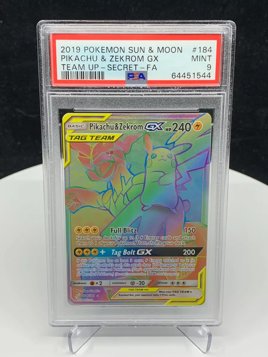 Pikachu & Zekrom GX - 184/181 - Secret Rare - Pokemon » Pokemon Singles »  Sun & Moon: Team Up - Blue Ox Games