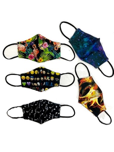 Galaxy Emoties Flames Fashion Mask Resuable Washable Breathable Masks Halloween - Picture 2 of 13