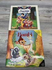 Lot of 2 Disney Animated Laserdiscs Snow White And Bambi Nice Condition 