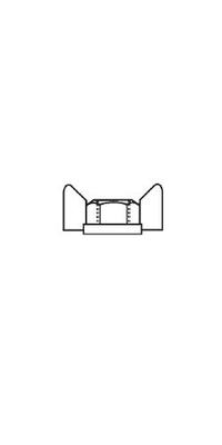7/16-14 Lock Wing Nut 1-51/64'' Wing Span Nylon Fastener A38009