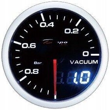 NEUF TOP TUNING GAUGE DP-ZE-073 DUAL VACUM 60 MM + ADAPTER