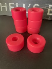 Quad Roller Skate Wheels Hot Pink With Bearings And Toe Stop