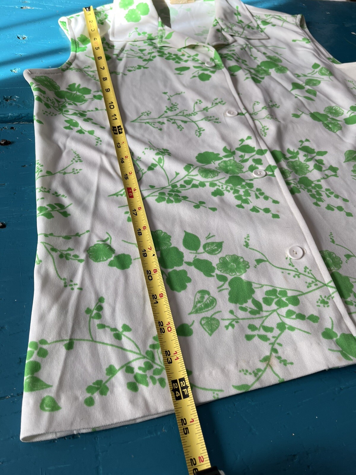 Vtg Beher Womans button front Polyester Sleeveles… - image 21