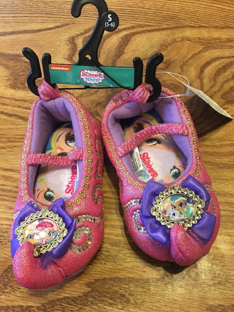 NEW Girls Shimmer and Shine Pink And Purple Slippers House Shoes