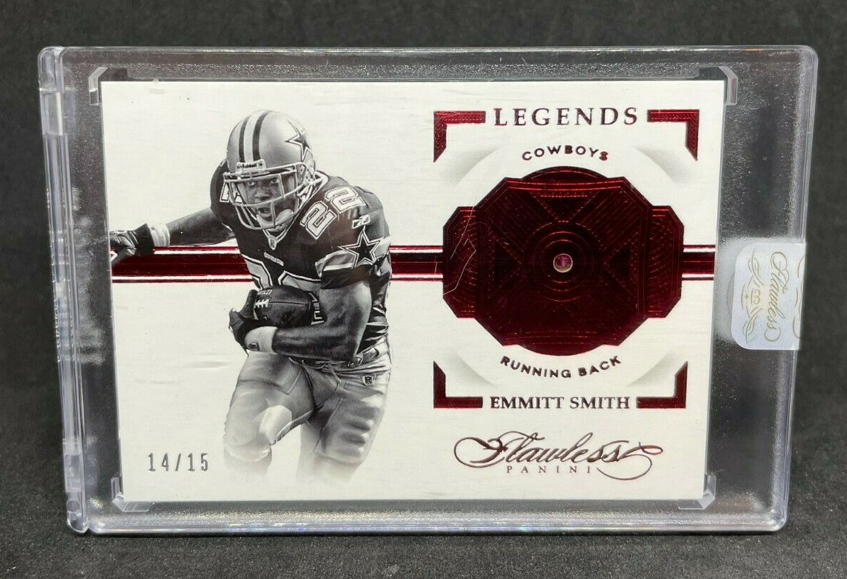 Emmitt Smith #109 Football Cards 2016 Panini Flawless trading card — raw and PSA graded price guide