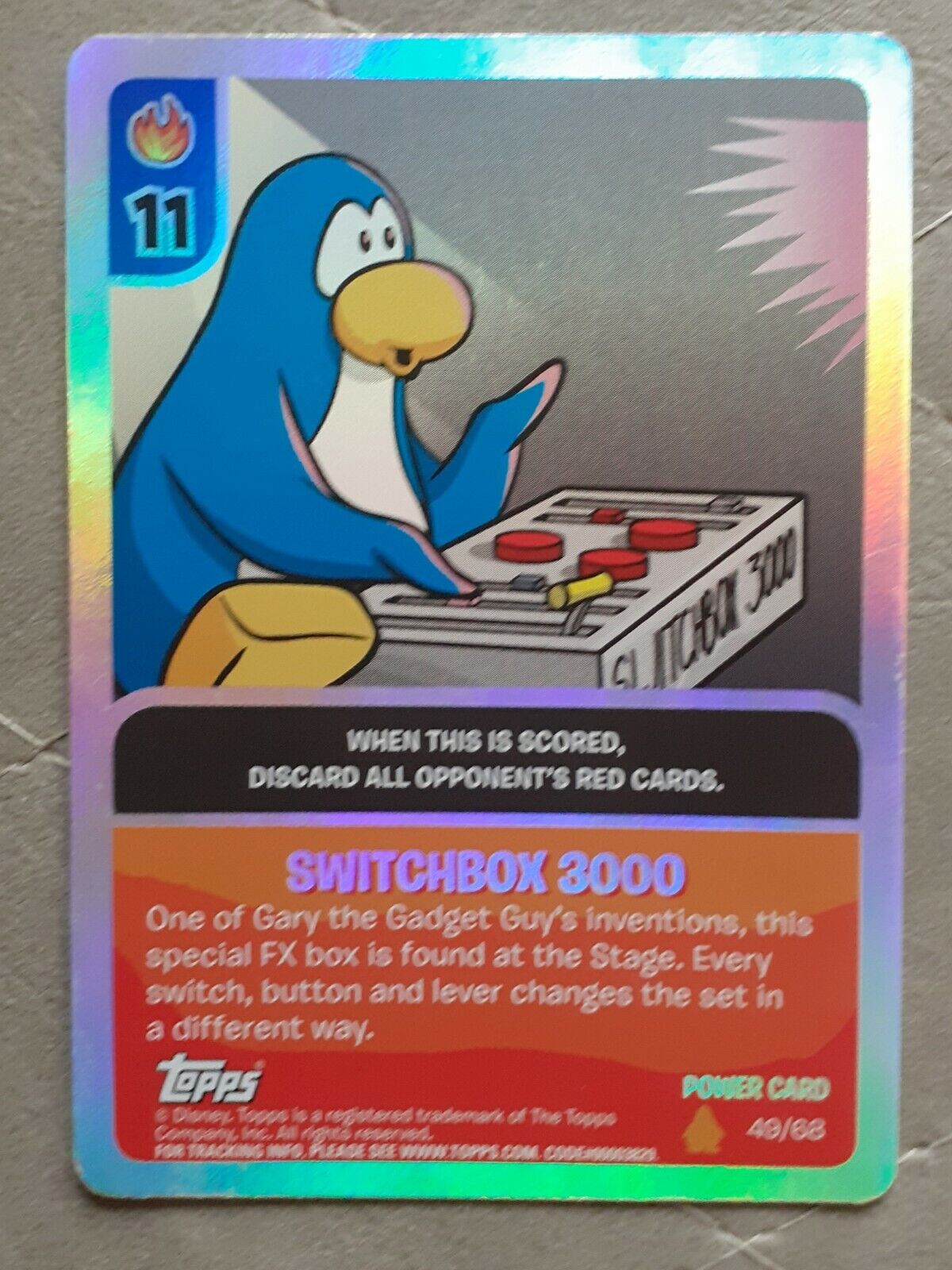 Topps Disney CLUB PENGUIN Power Card Jitsu Card # 9 Penguin Band 49/68