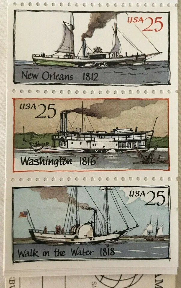 SCOTT #BK166 STEAMBOATS COMPLETE BOOKLET 4 PANES OF 5 STAMPS (#2405-09) MNH - Image 4 of 4
