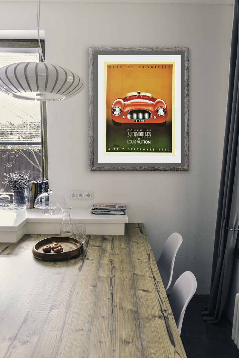 🏁 1997 Louis Vuitton x Ferrari Racing Poster - Vintage 17x22 Art