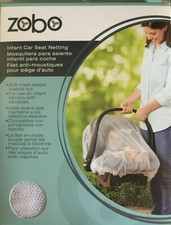 Zobo Infant Car Seat Mosquito Bug Netting Bug Bite Protection - New