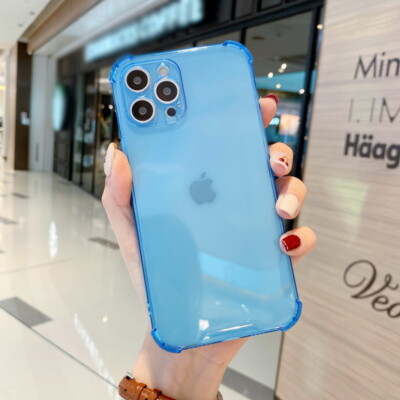 Hülle für iPhone 16 15 14 13 12Pro Max 11 XS XR 8 7 Stoßfeste transparente Cover