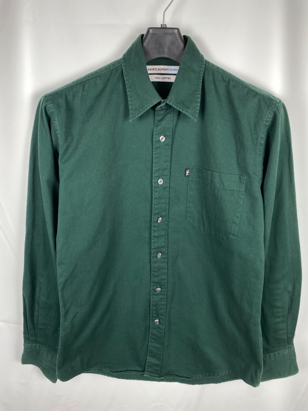 Camicia jeans Saint Laurent cotone con bottoni taglia M