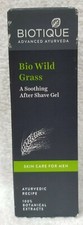 Biotique Bio Wild Grass AFTERSHAVE GEL Soothing Ayurveda Men 4.06oz/120mL New