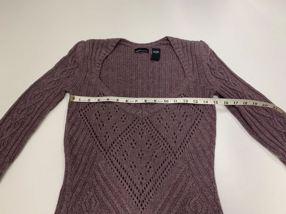 Vestido Suéter Tejido Púrpura Internacional Victoria's Secret Moda Hasta la Rodilla Lana S Foto 4 de 4