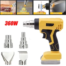Heat Gun Hot Air Gun For Dewalt 20V Li-ion Battery w/4 Nozzles High Power Tools