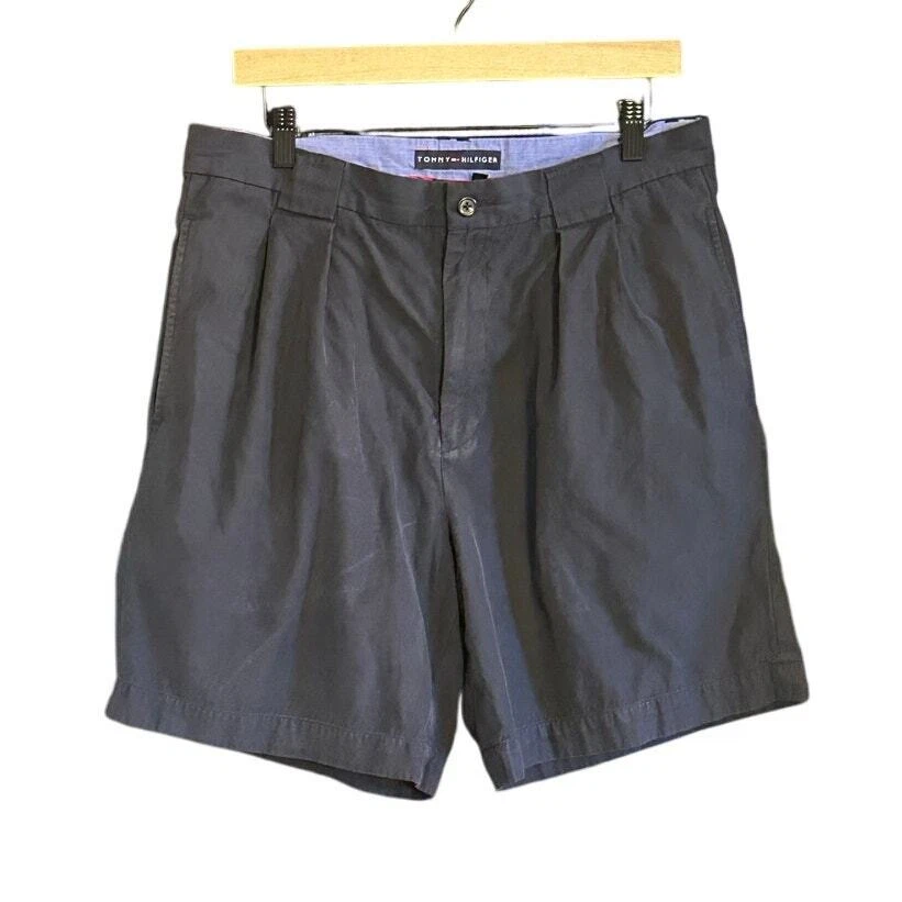 Tommy Hilfiger Blue Silk Blend Shorts Size 34