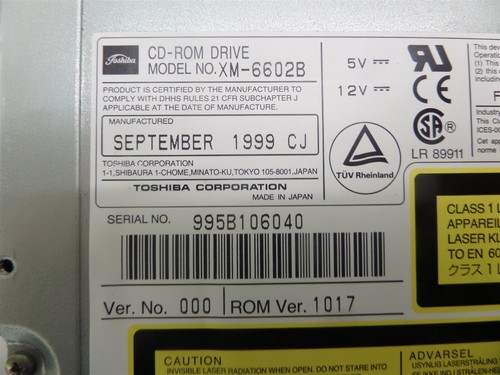 Toshiba XM-6602B CD-ROM Drive 5V 12V - 第 8/9 張圖片