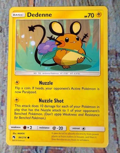 Dedenne Basic DEDENNE Basic Pokemon Card Lost Thunder 84/214 Common 2018 | eBay
